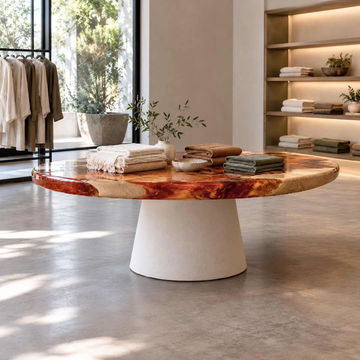 An Epoxy Display Table for a Boutique: Make the Merchandise Easy to See