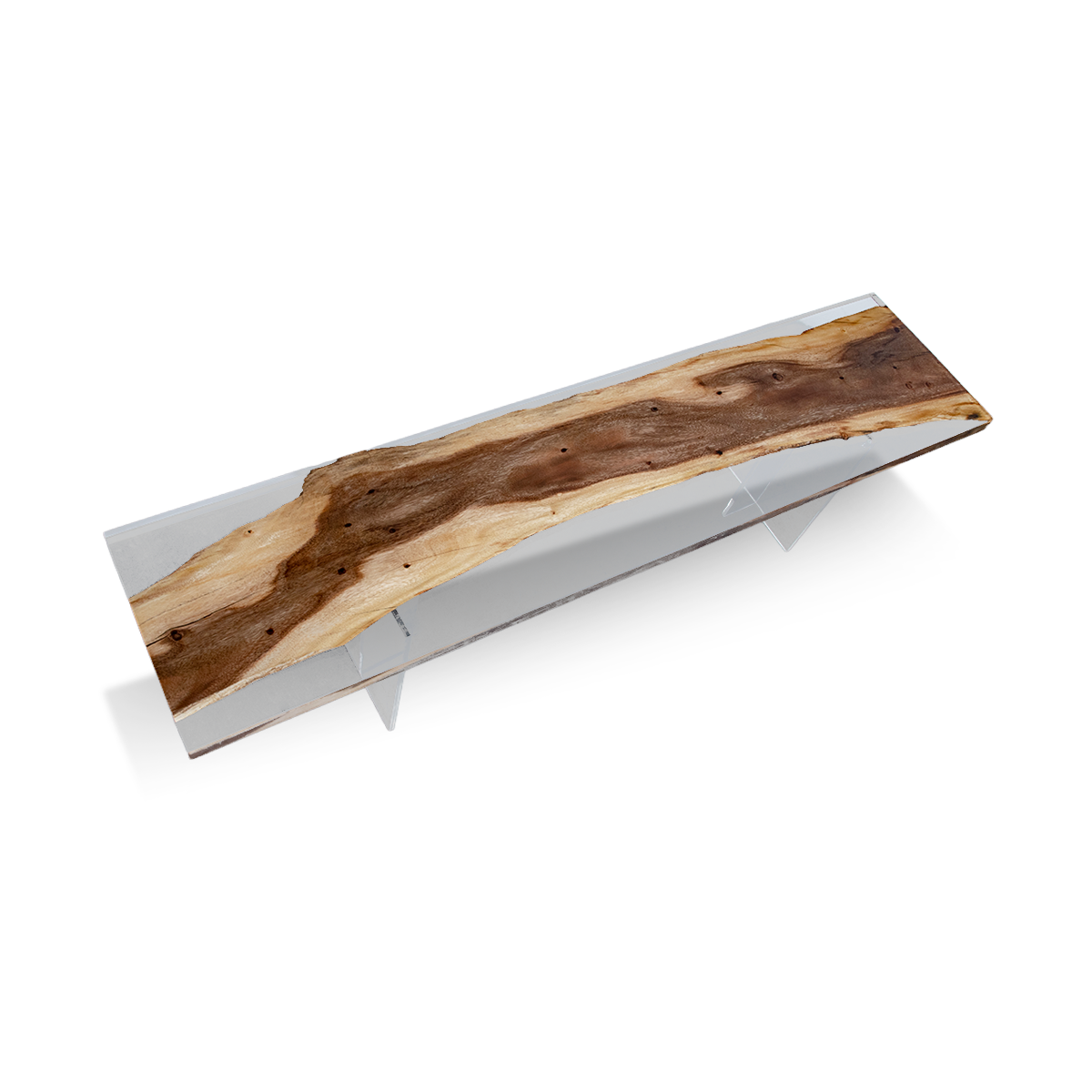 Walnut Wood Epoxy Resin bench