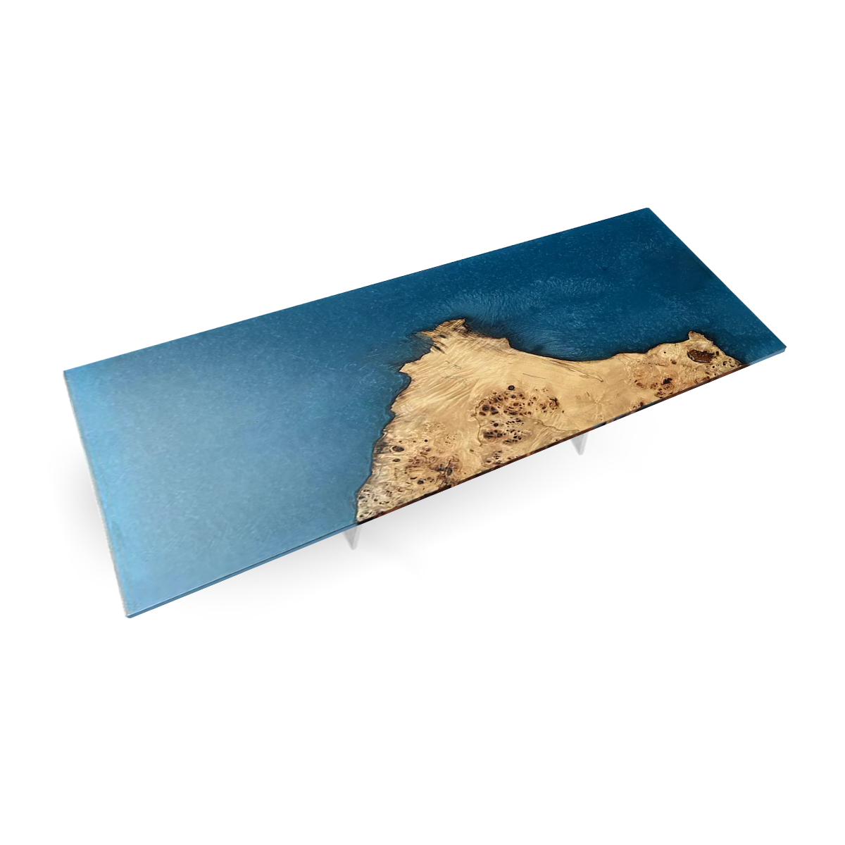 Olive Wood Blue Ocean Epoxy Resin Conference Table