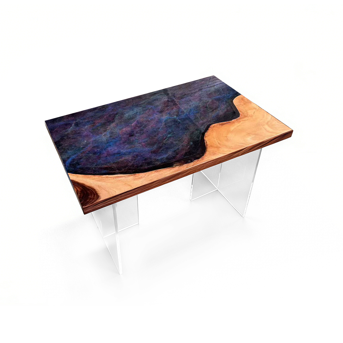 Cunninghamia Wood Rectangle Sky Resin Coffee Table