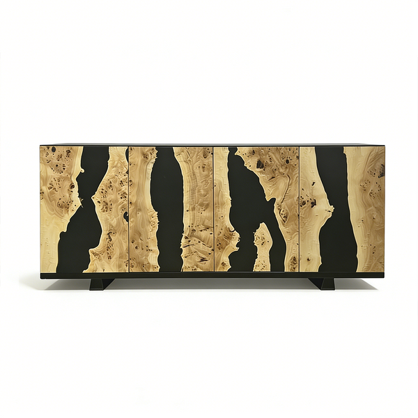 Poplar Wood Rectangle Resin Storage