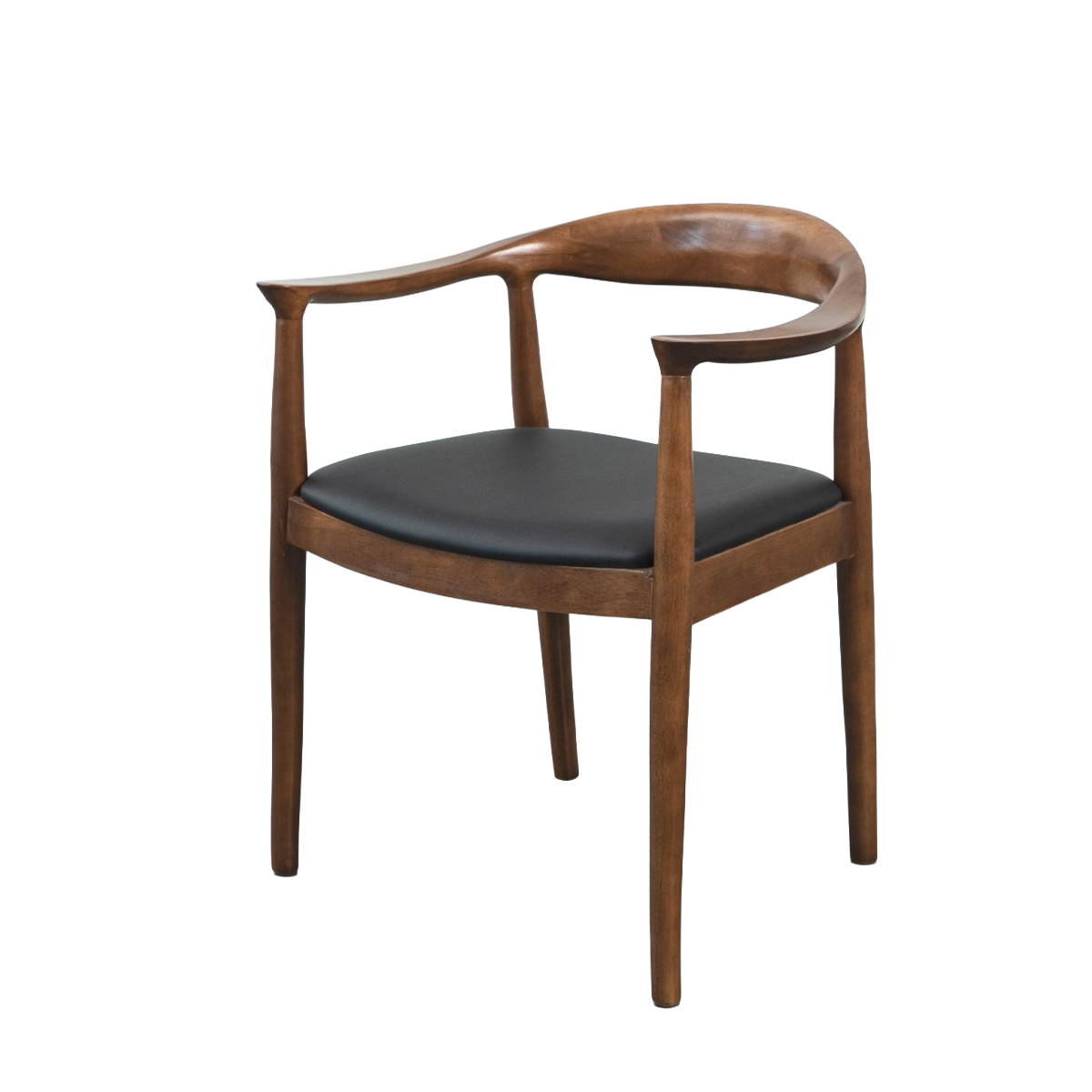 Contemporary Curved Wood Armchair