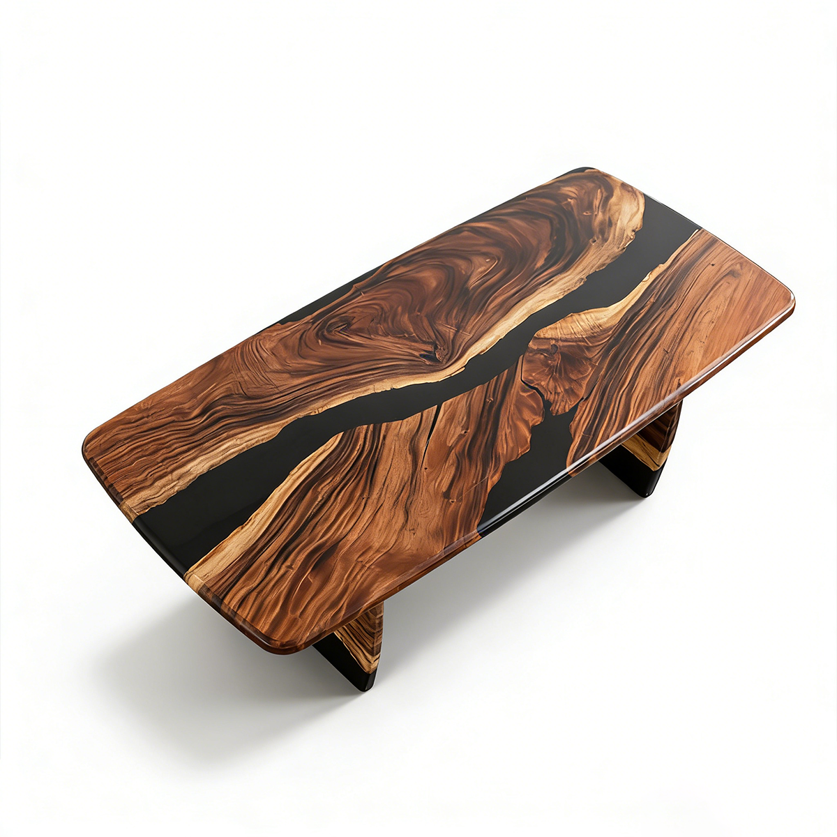 Walnut Wood Black River Conference Table