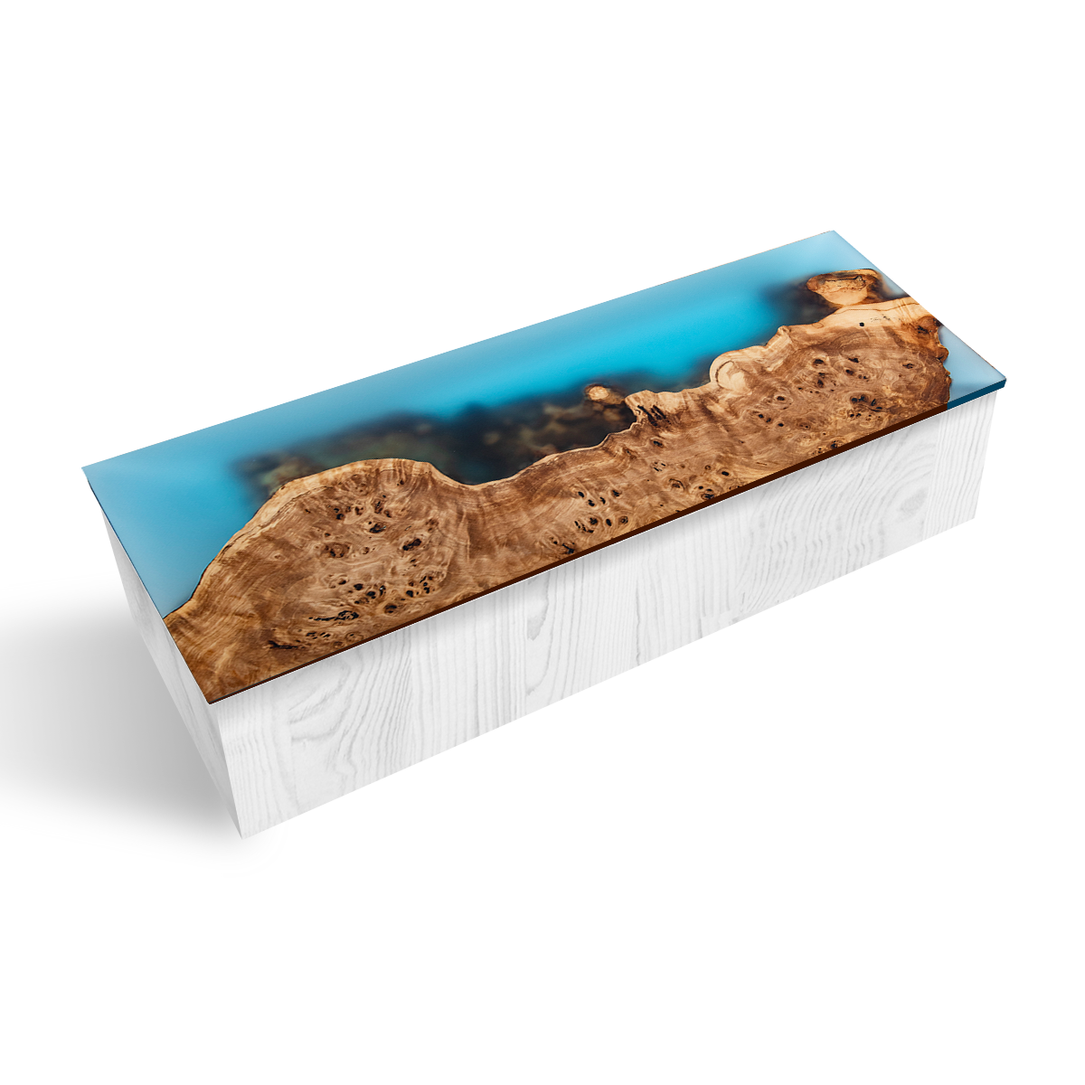 Poplar Wood Coastal Scenery Rectangle Resin Countertop