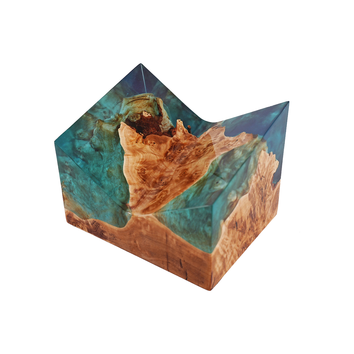 Birch Burl Resin Bookend