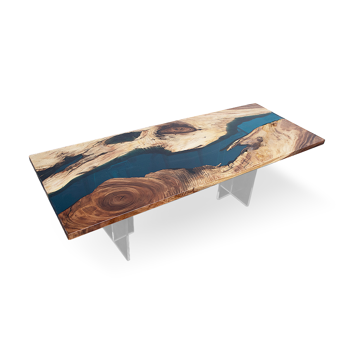 Walnut Wood Blue River Rectangle Conference Table