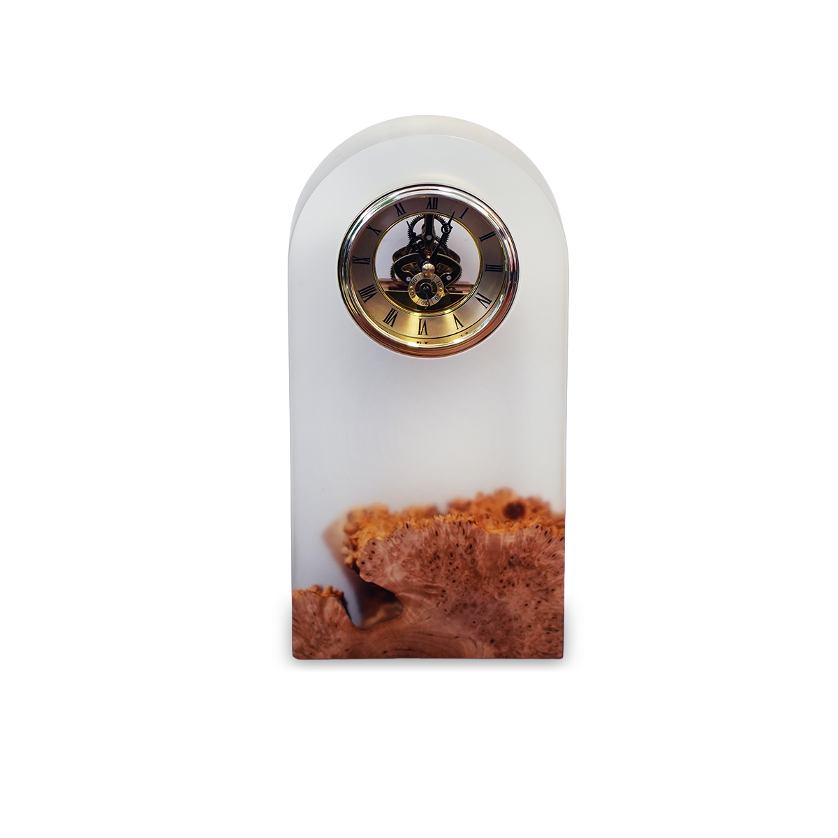 Desktop resin clock