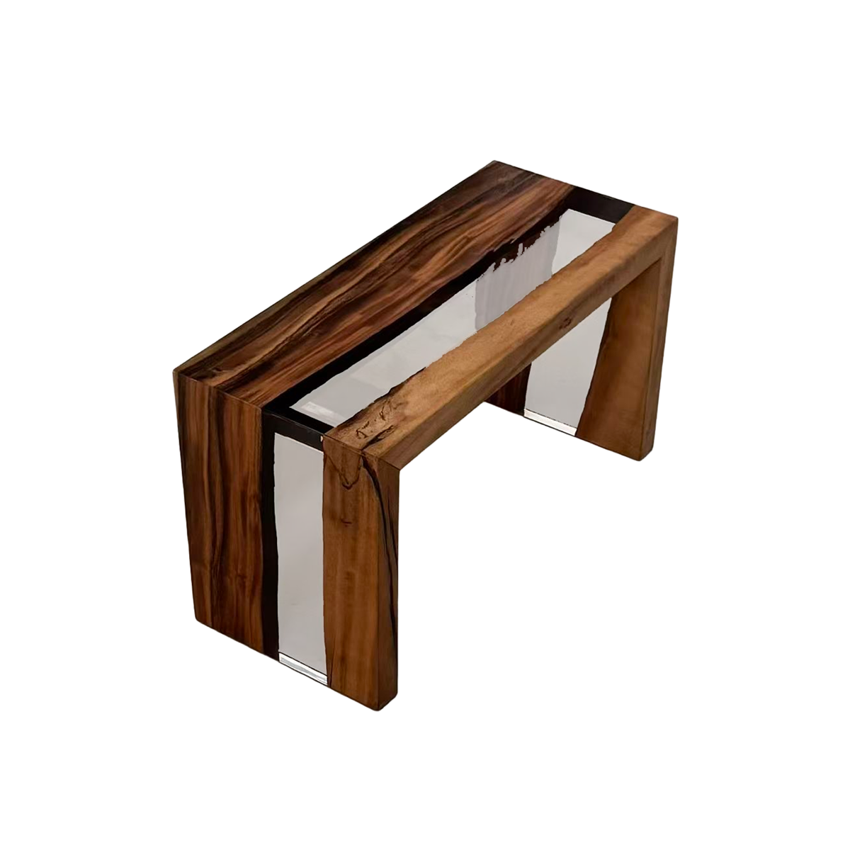 Walnut Wood Resin Rive Stool