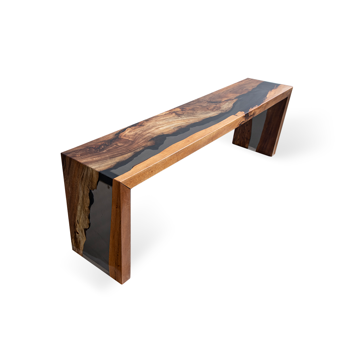 Black walnut wood bench