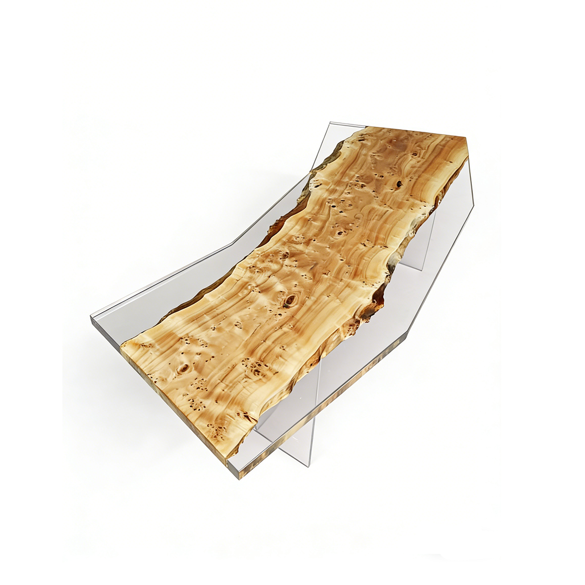 Live Edge Olive Wood Resin Coffee Table