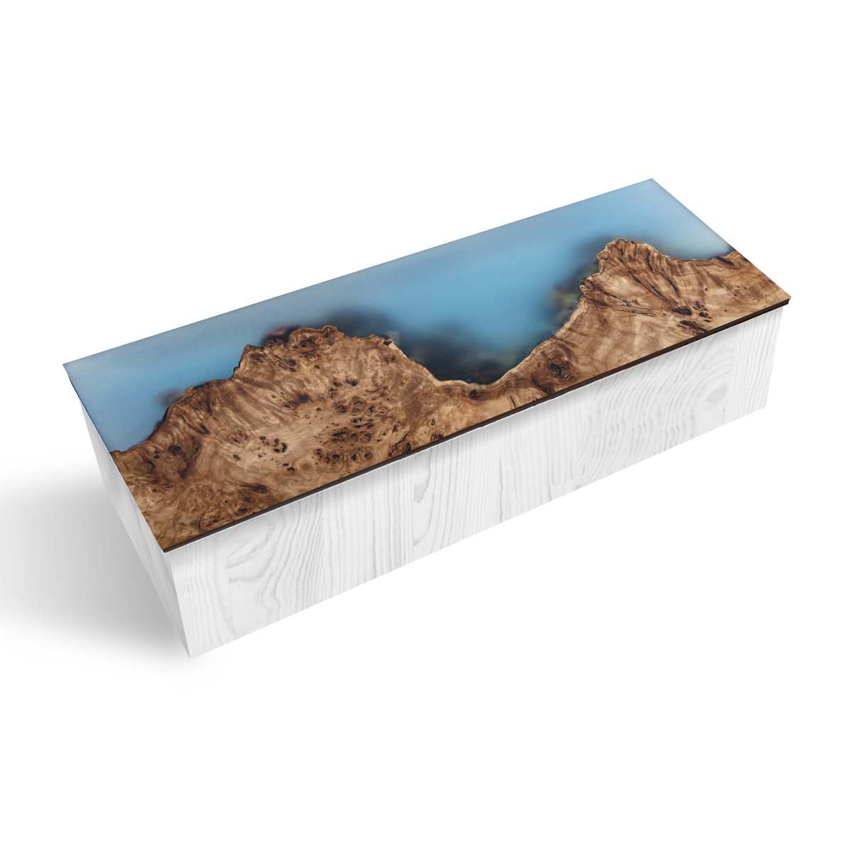 Poplar Wood Coastal Scenery Rectangle Resin Countertop