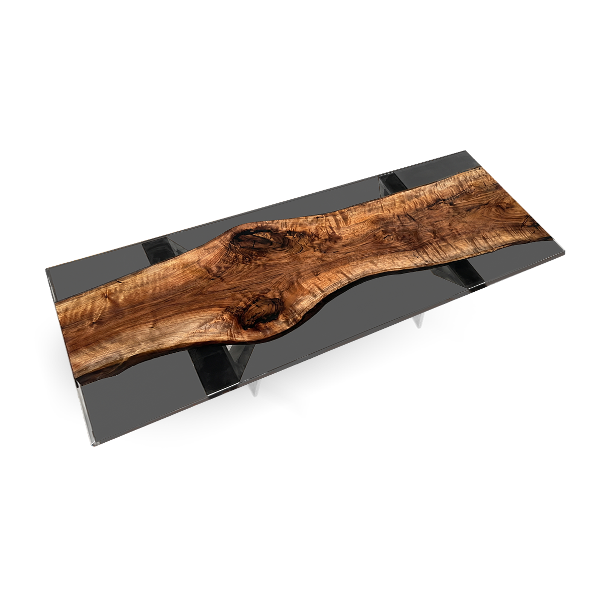 Walnut Wood Epoxy Resin Conference Table