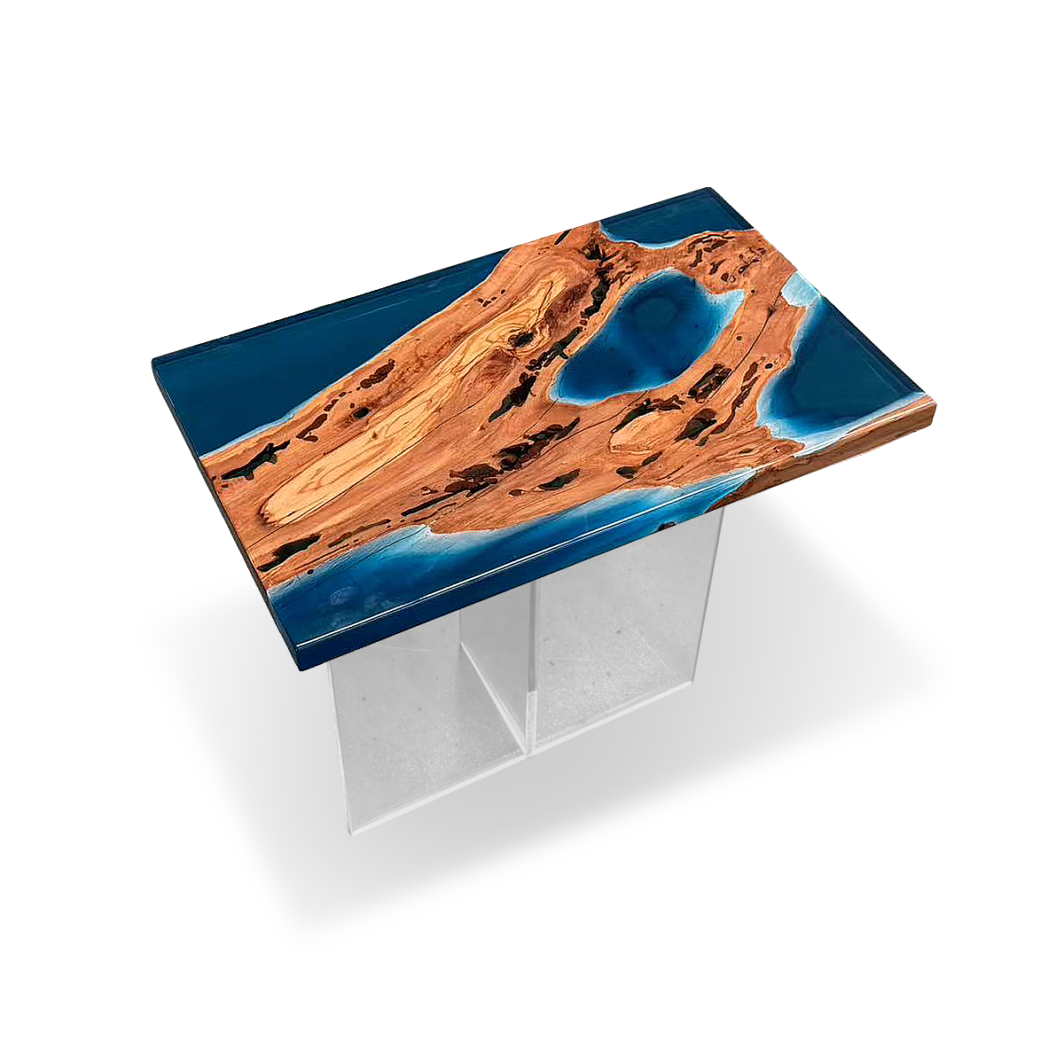 Poplar Wood Resin Rectangle Coffee Table