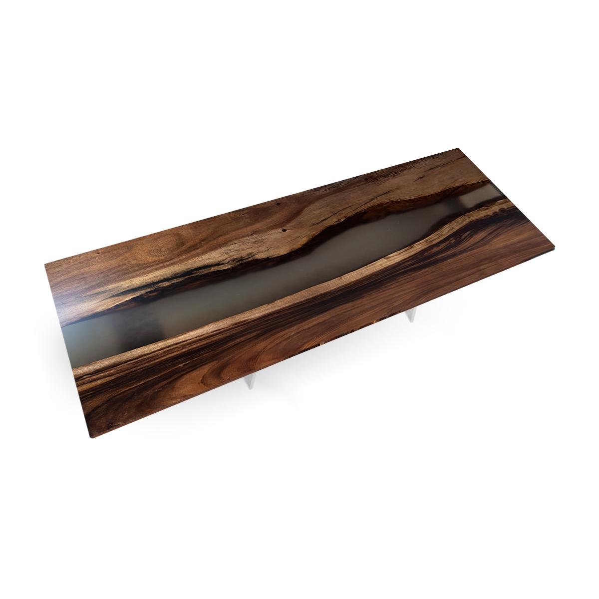 Black Walnut Wood Black River Epoxy Resin Conference Table