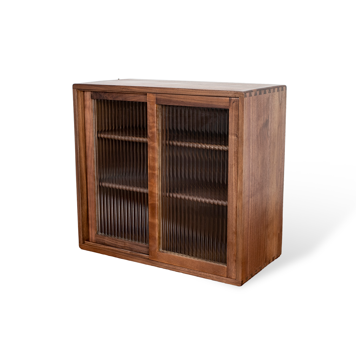 Black Walnut Wood Resin Desktop Cutlery Cabinet