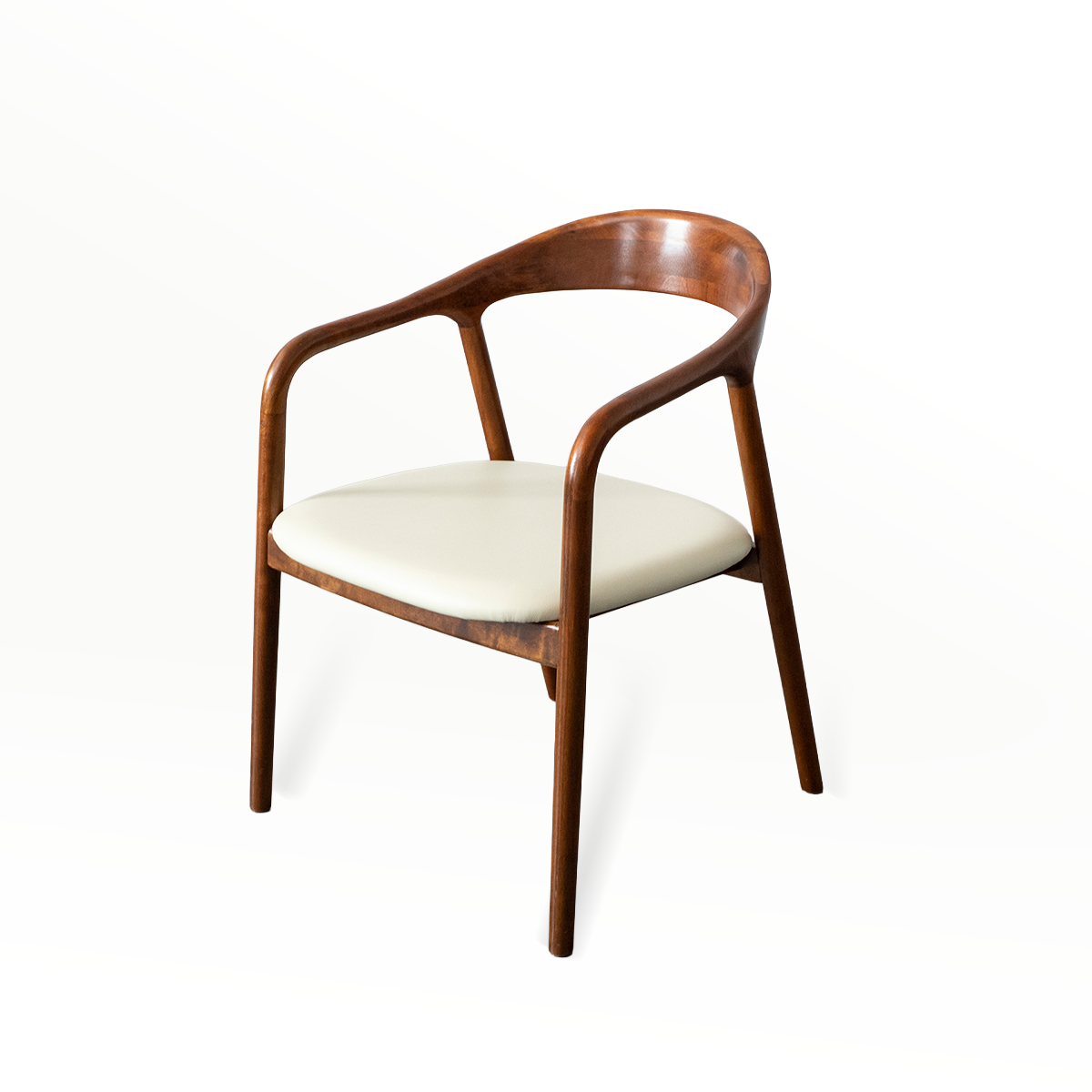 Walnut Wood Resin Armchair