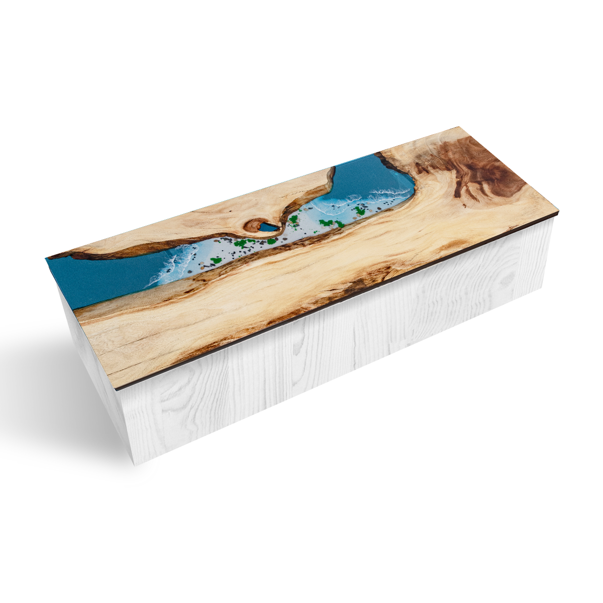 Walnut Wood River Rectangle Resin Countertop