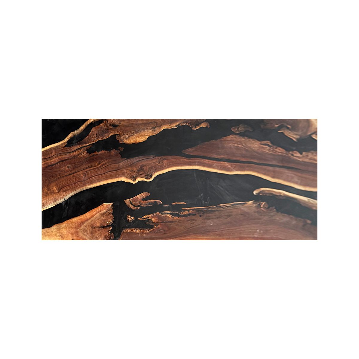 Black Walnut Wood Epoxy Resin Conference Table