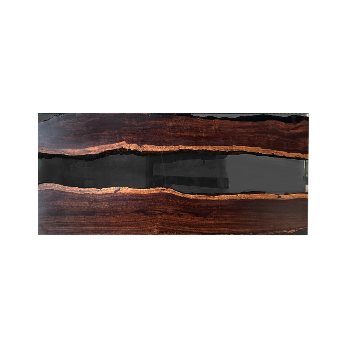 Black Walnut Wood River Epoxy Resin Conference Table
