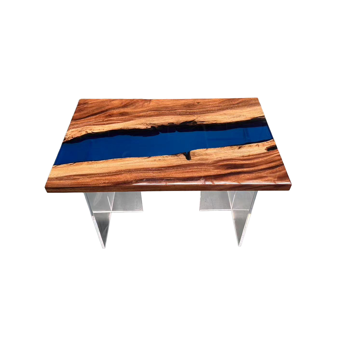 Walnut Wood Blue River Side Table