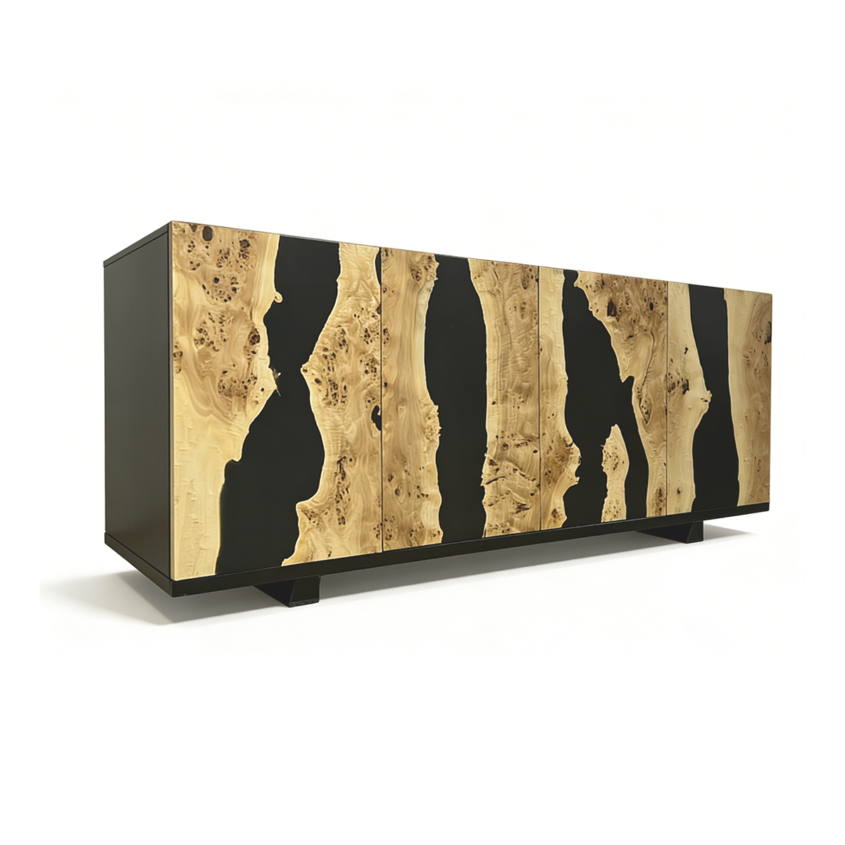 Poplar Wood Rectangle Resin Storage