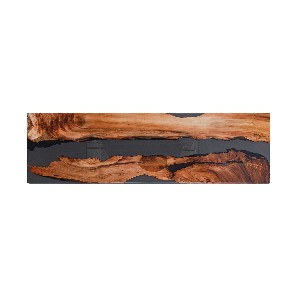Black Walnut Wood Black River Rectangle Resin Conference Table