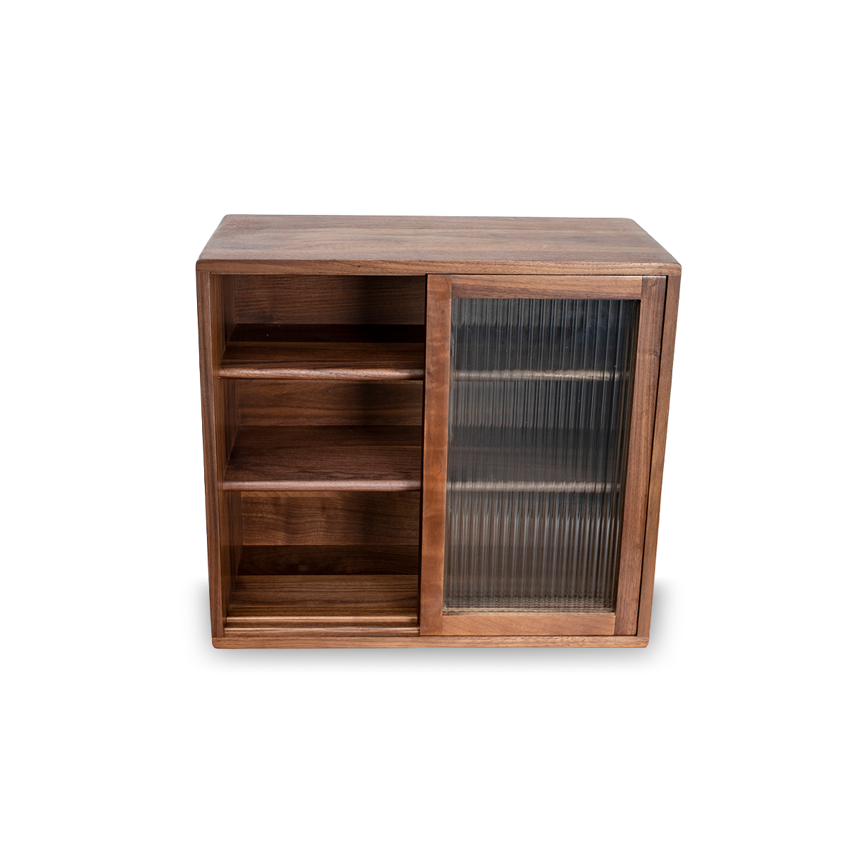 Black Walnut Wood Resin Desktop Cutlery Cabinet