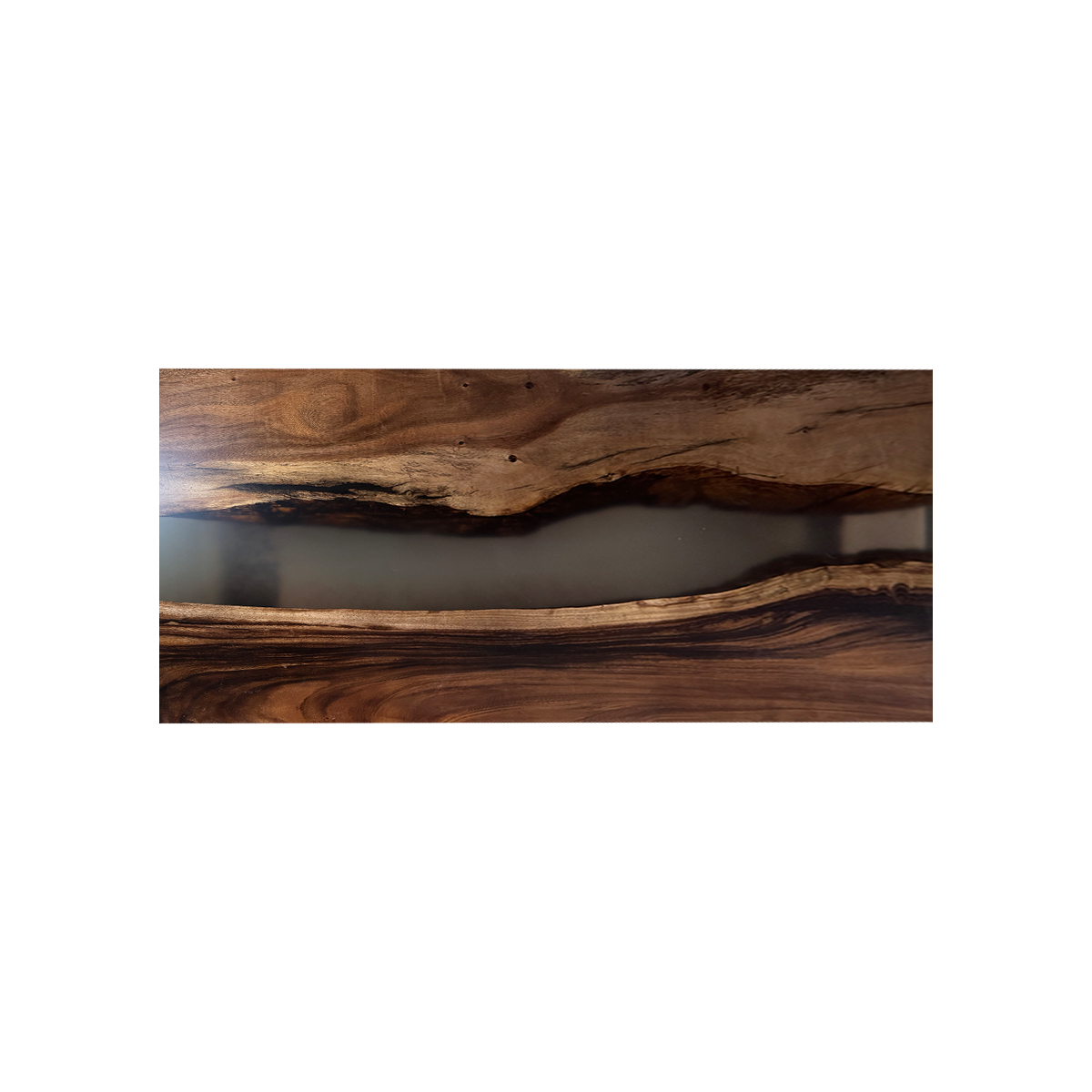 Black Walnut Wood Black River Epoxy Resin Conference Table