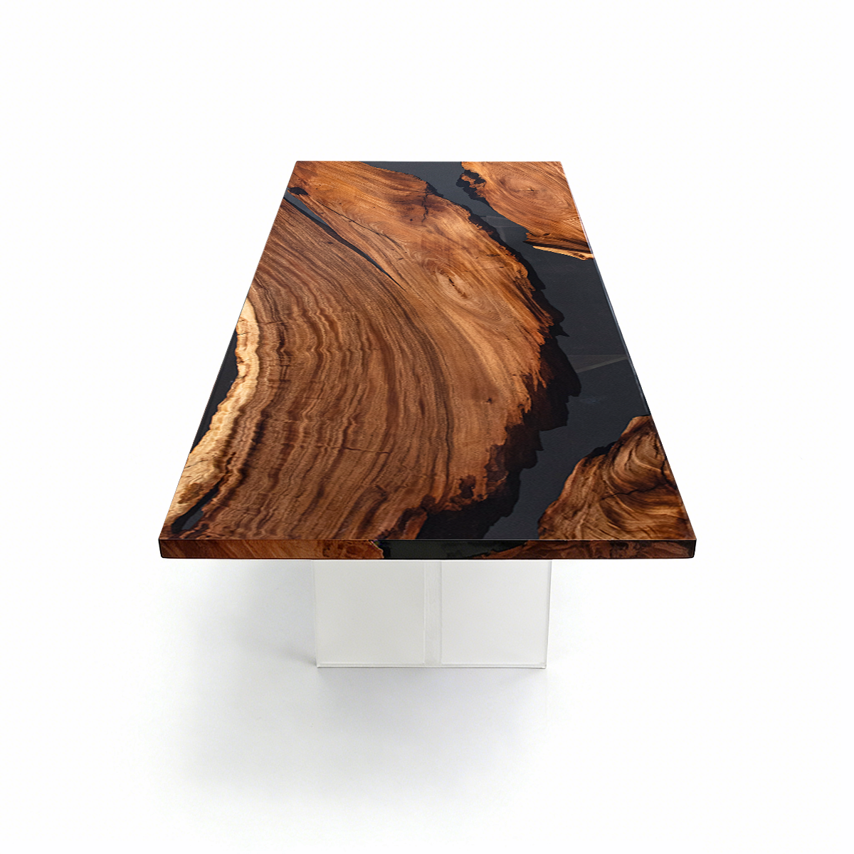 Black Walnut Wood Black River Rectangle Conference Table