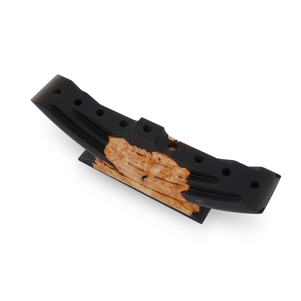 Resin tumor wood candle holder