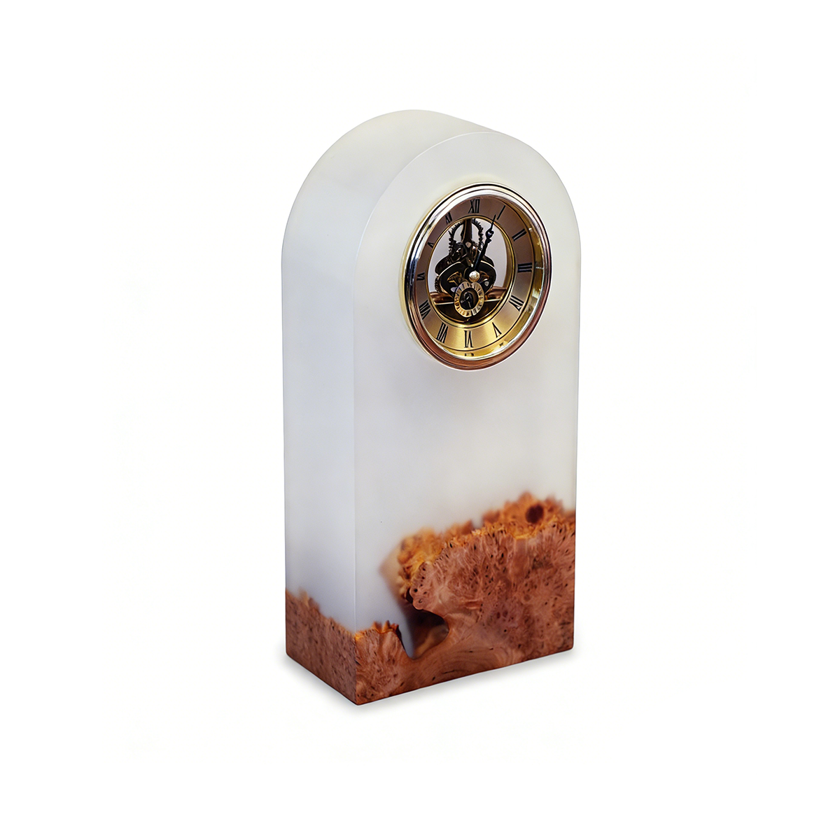 Desktop resin clock