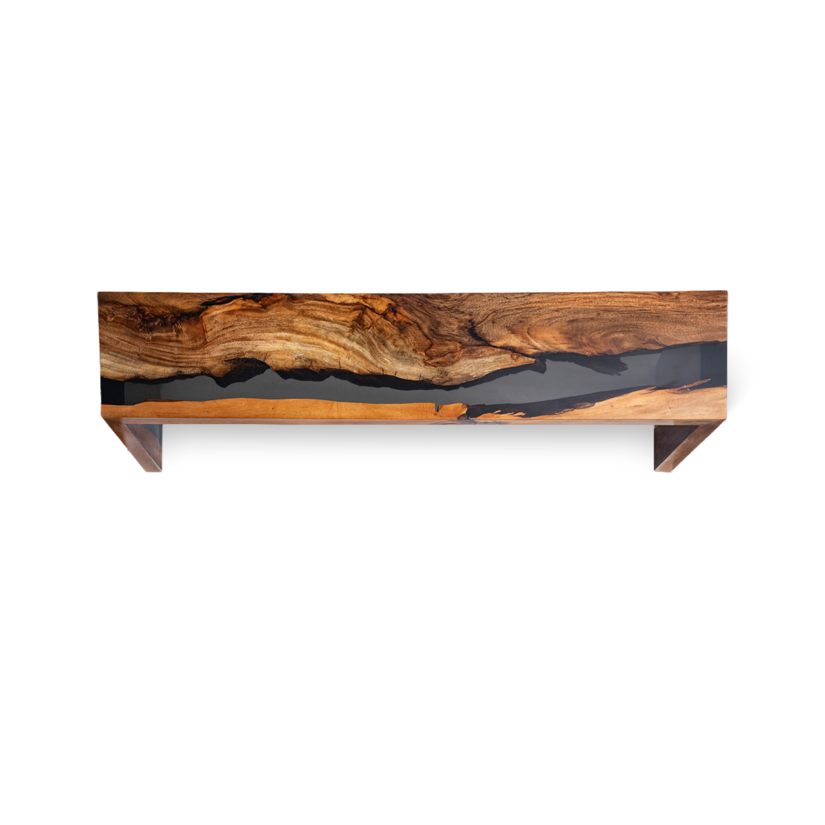 Black walnut wood bench
