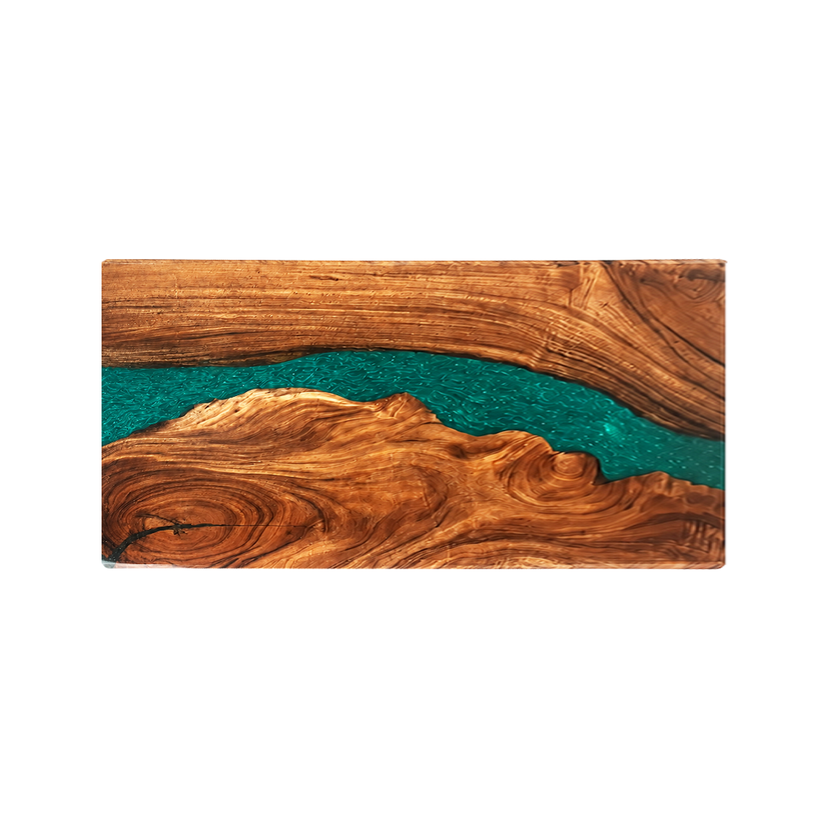 Black Walnut with Green Wave Epoxy Resin Conference Table