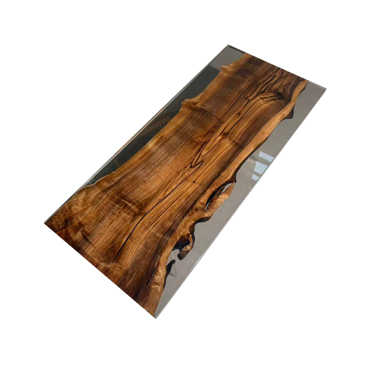 Black Walnut Wood Rectangle Epoxy Resin Conference Table
