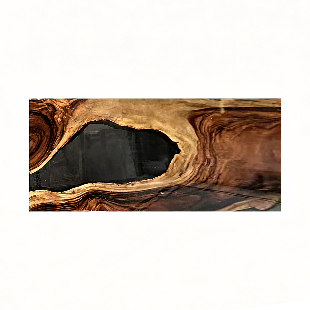 Black Walnut Wood Black Lagoon Epoxy Resin Conference Table