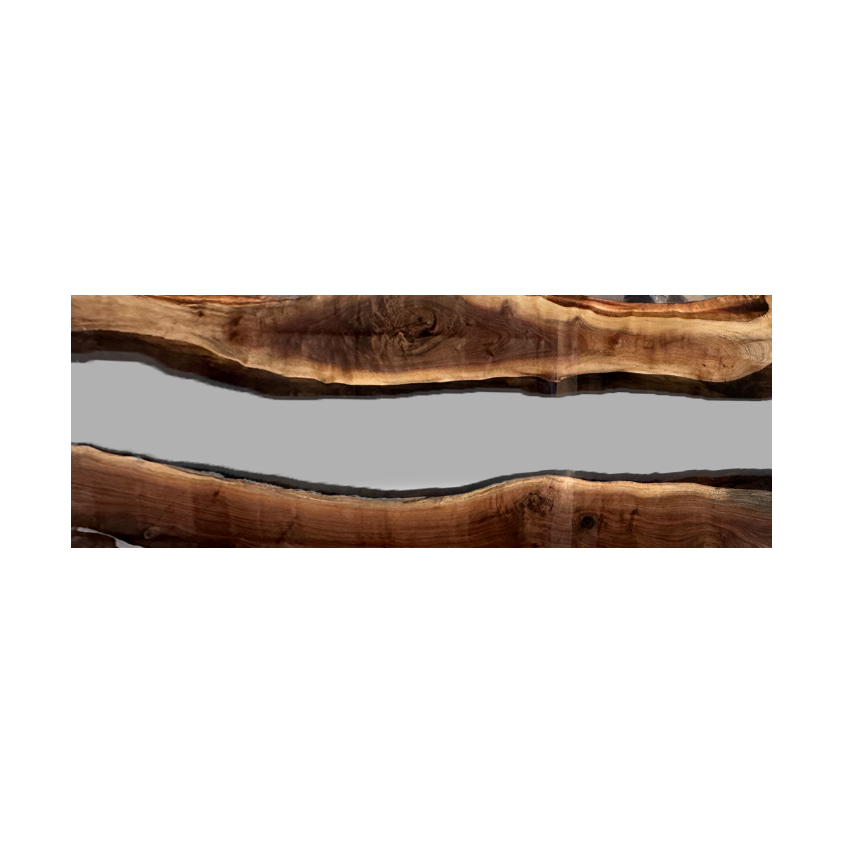 Transparent Flow Walnut Epoxy Resin Conference Table