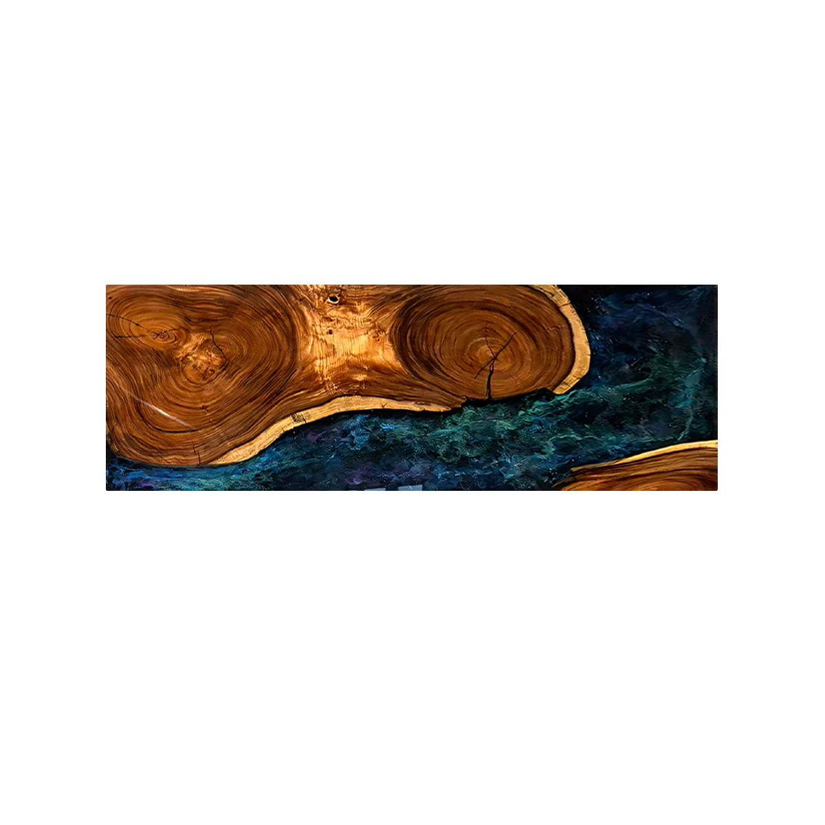 Black Walnut Wood Sky River Epoxy Resin Conference Table