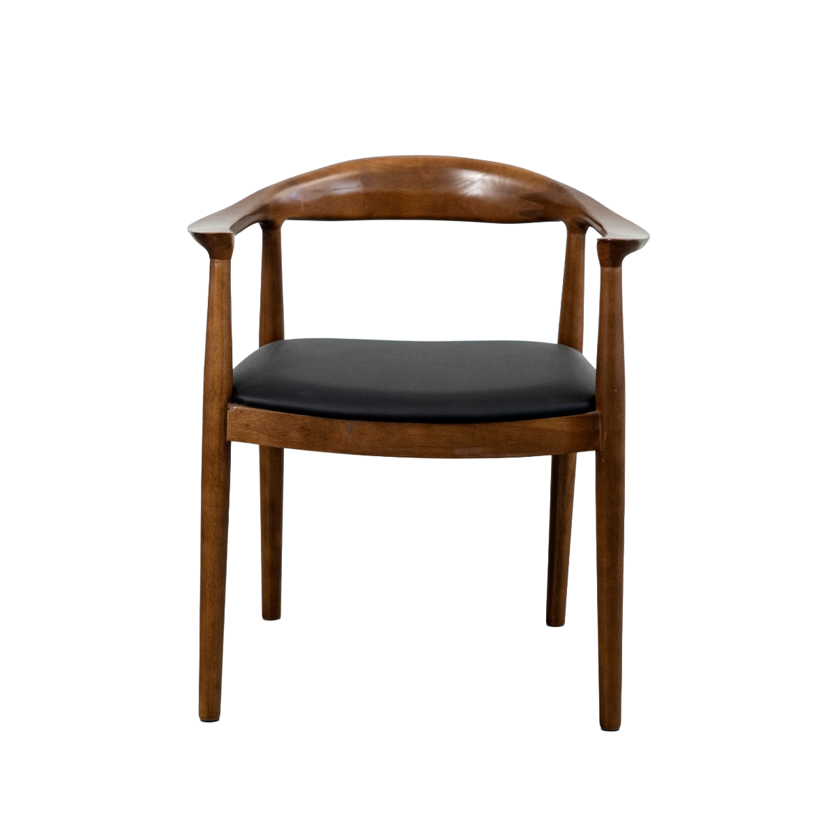 Contemporary Curved Wood Armchair