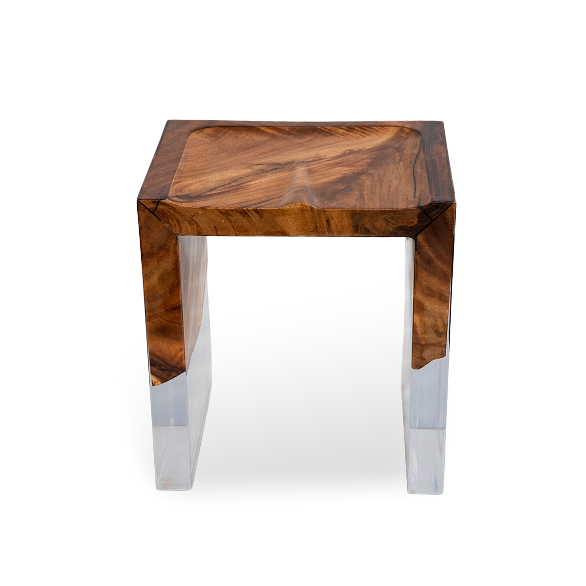 Walnut Wood Resin Stool