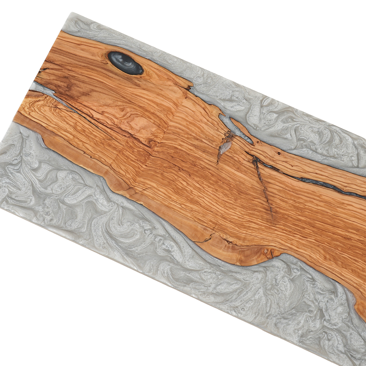 Olive Wood Rectangle Resin Coffee Table