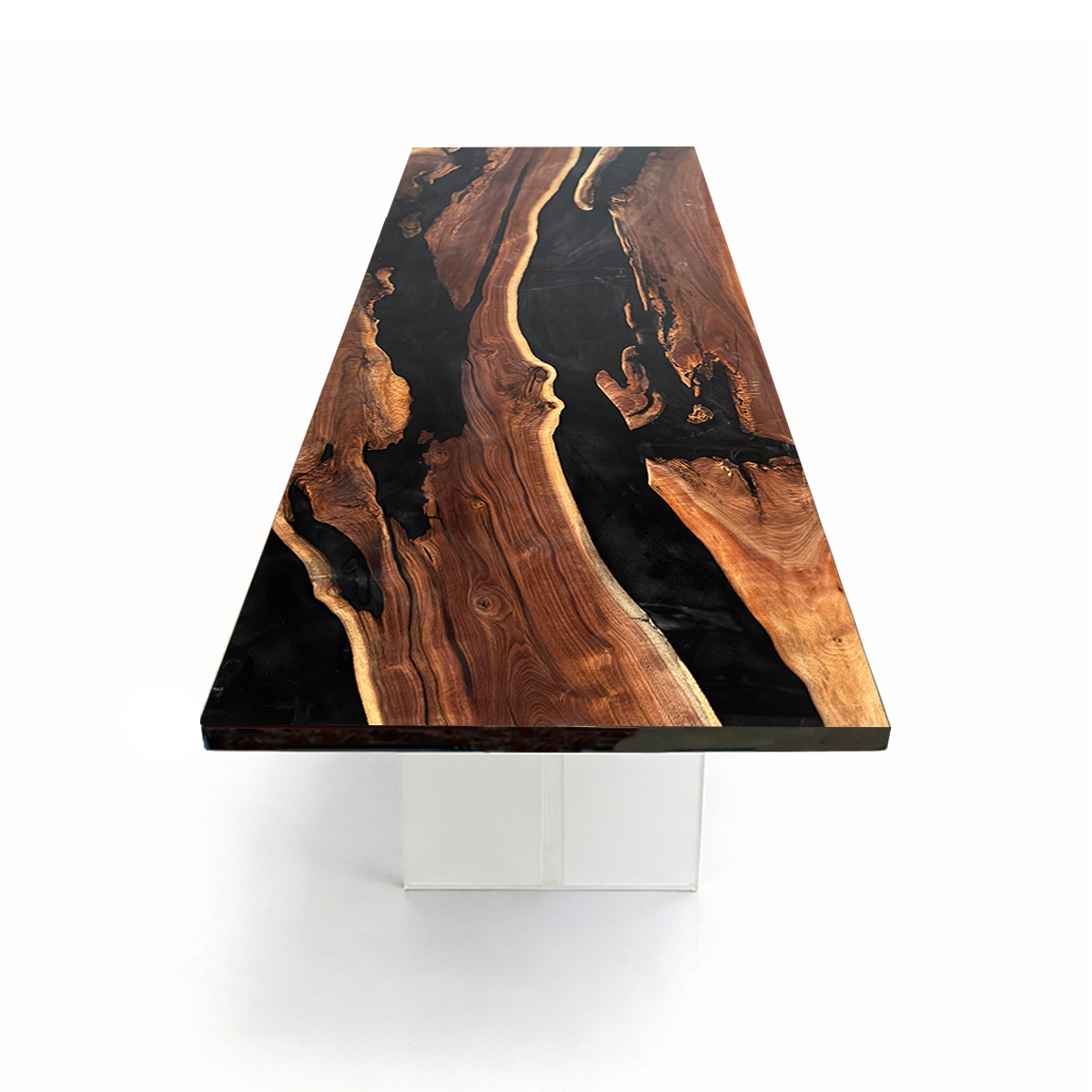 Black Walnut Wood Epoxy Resin Conference Table