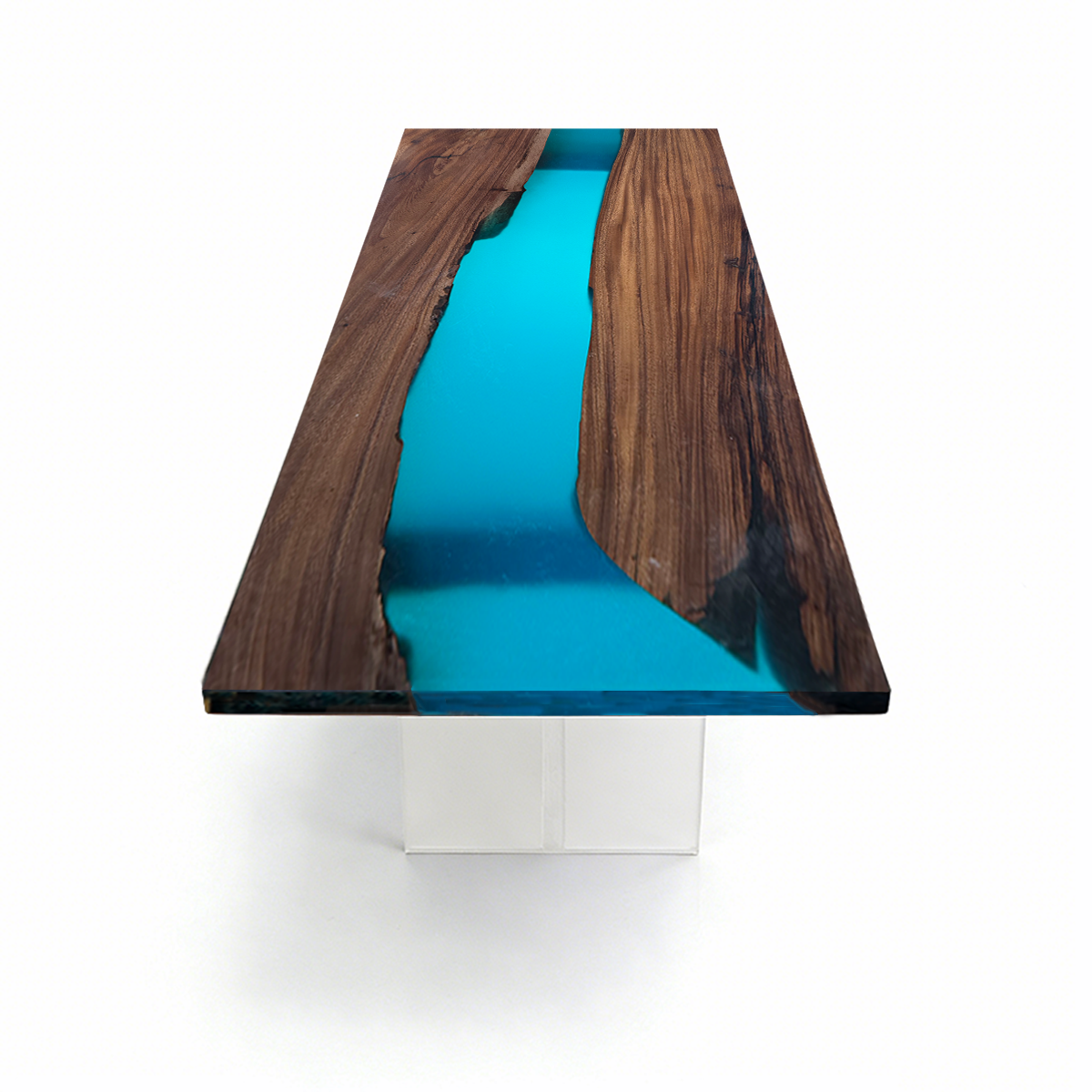 Black Walnut River Epoxy Resin Conference Table