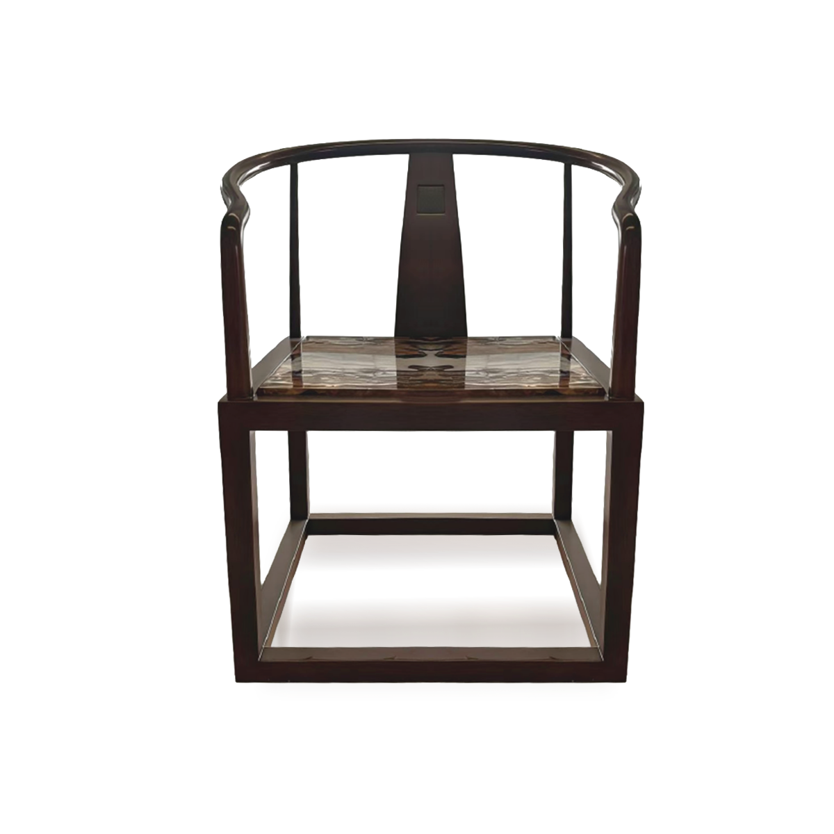 Poplar Wood Epoxy Resin Round-back Chair