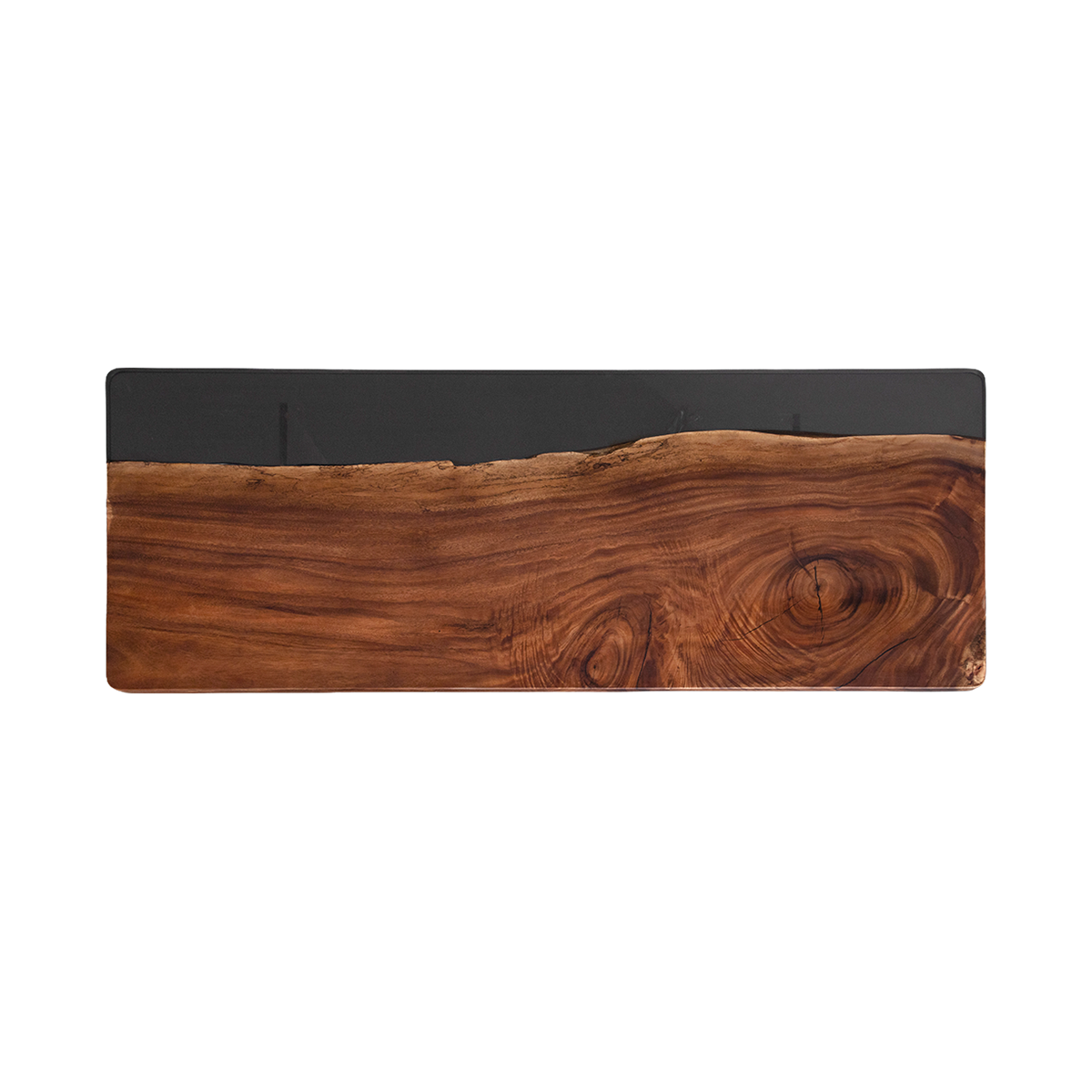 Black Walnut Wood Rectangle Resin Conference table