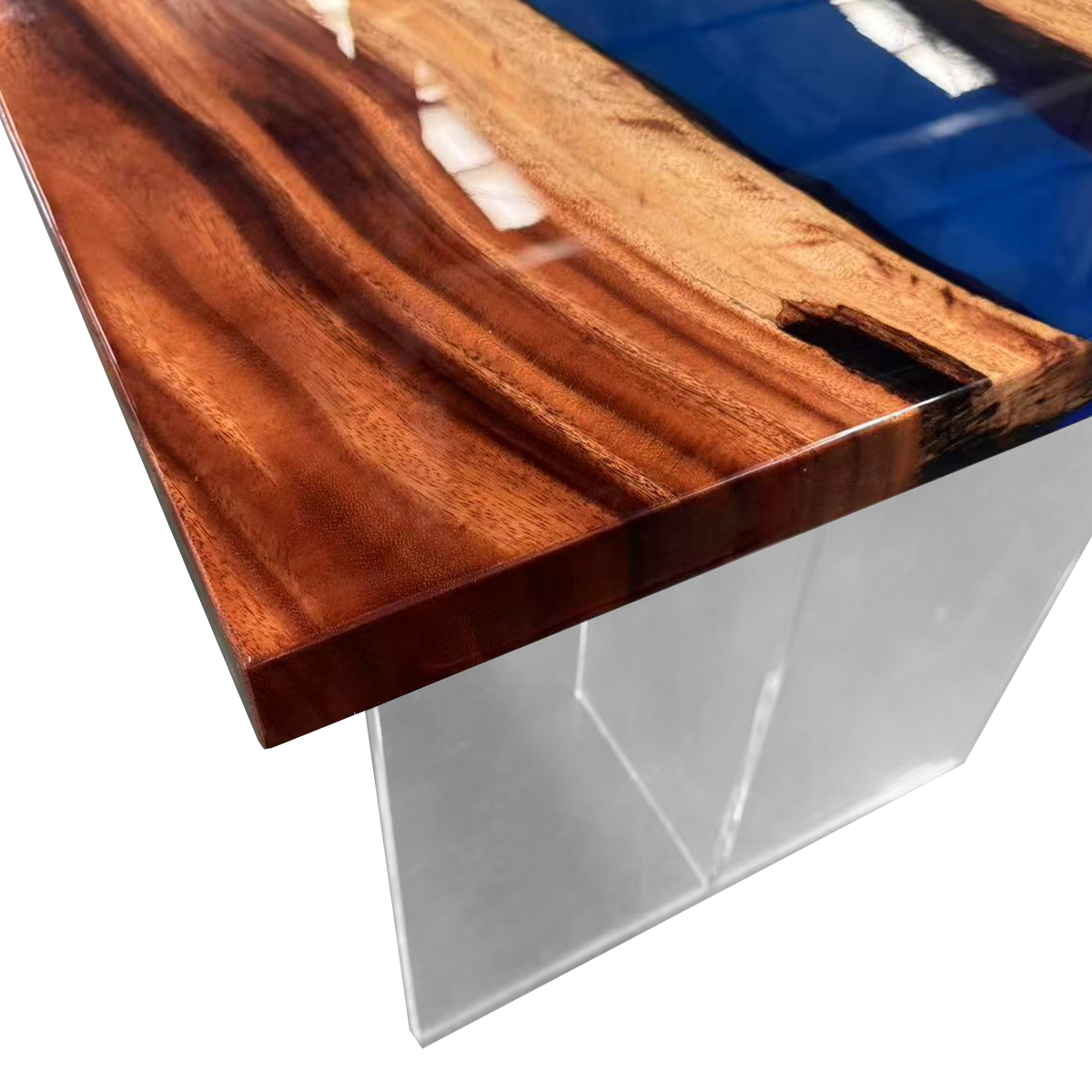 Walnut Wood Blue River Side Table