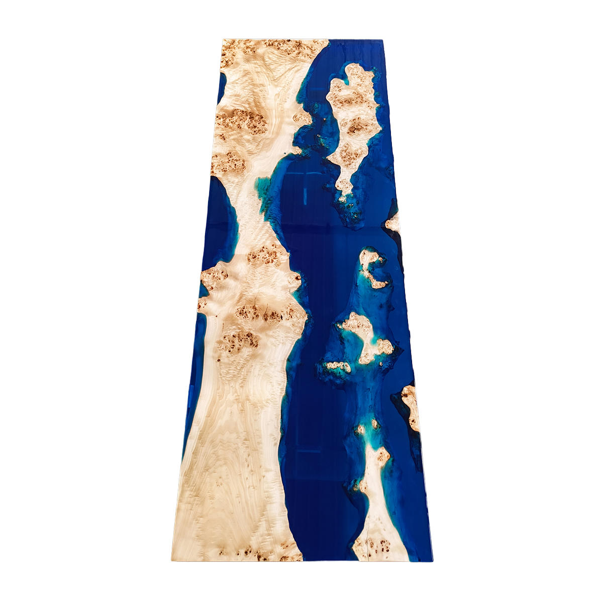 Poplar Wood Blue Ocean Rectangle Resin Conference Table