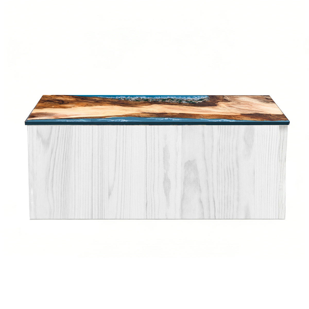 Walnut Wood Coastal Scenery Rectangle Resin Countertop