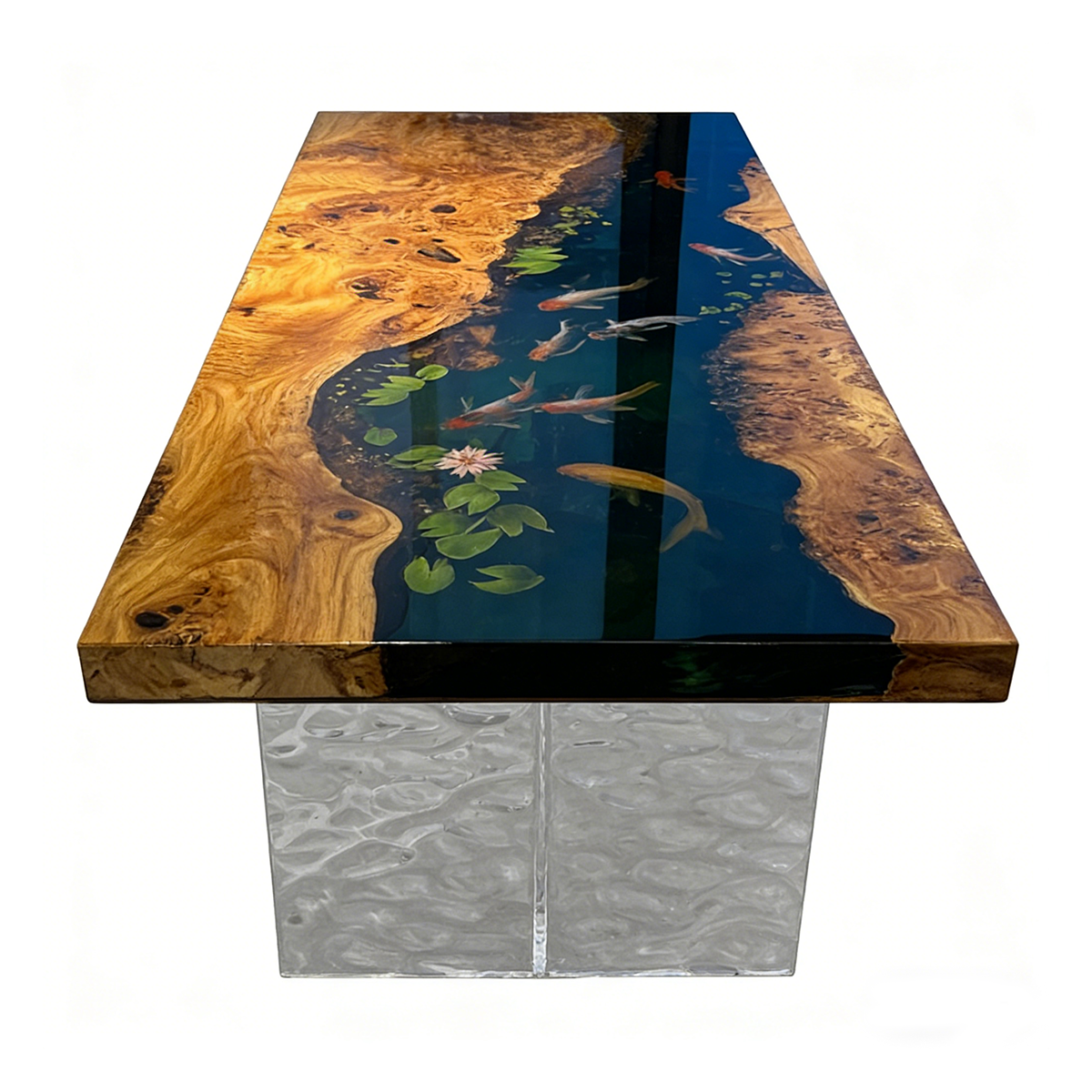Wood River Rectangle Resin Coffee Table 28"W x 55"L