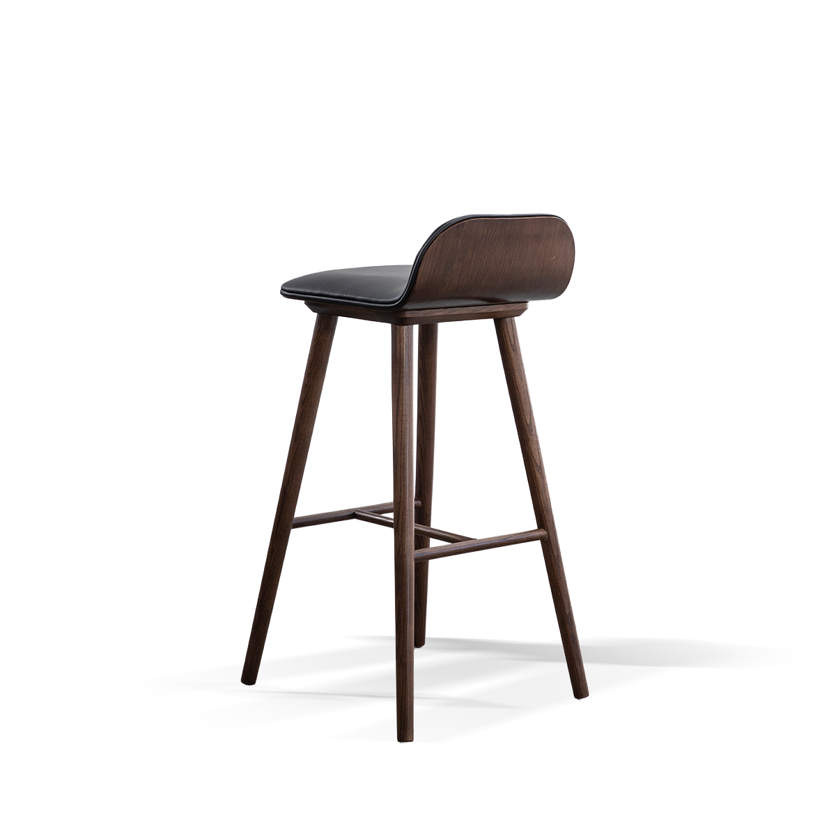 Walnut Wood Resin Bar Stool