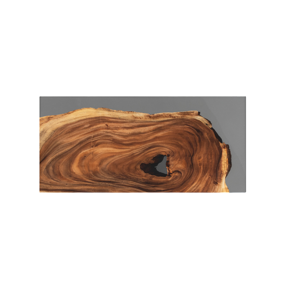 Walnut Wood Rectangular Resin Conference Table